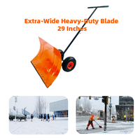 Pousse-neige réglable à 2 roues en maille avec lame métallique de 74 cm, pelle à neige robuste OEM pour allée et chaussée