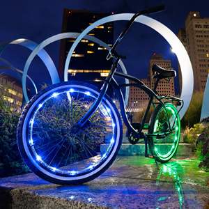 Db <b>Bicycle</b> Wheel <b>Light</b> Led 20-29 Inch Waterproof Battery Operated Green For Night Riding 1 Pack - Product Image 5