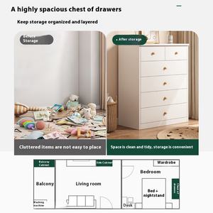 Armoire <span class=keywords><strong>de</strong></span> <span class=keywords><strong>rangement</strong></span> multi-niveaux grande capacité pour salon, avec tiroirs, petite armoire latérale verticale pour la maison, le <span class=keywords><strong>balcon</strong></span> ou la chambre - Product Image 3