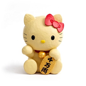 Artesanía de resina de dibujos animados personalizada escultura animal Japón gato estatua alcancía caja de dinero para decoración adornos - Product Image 4