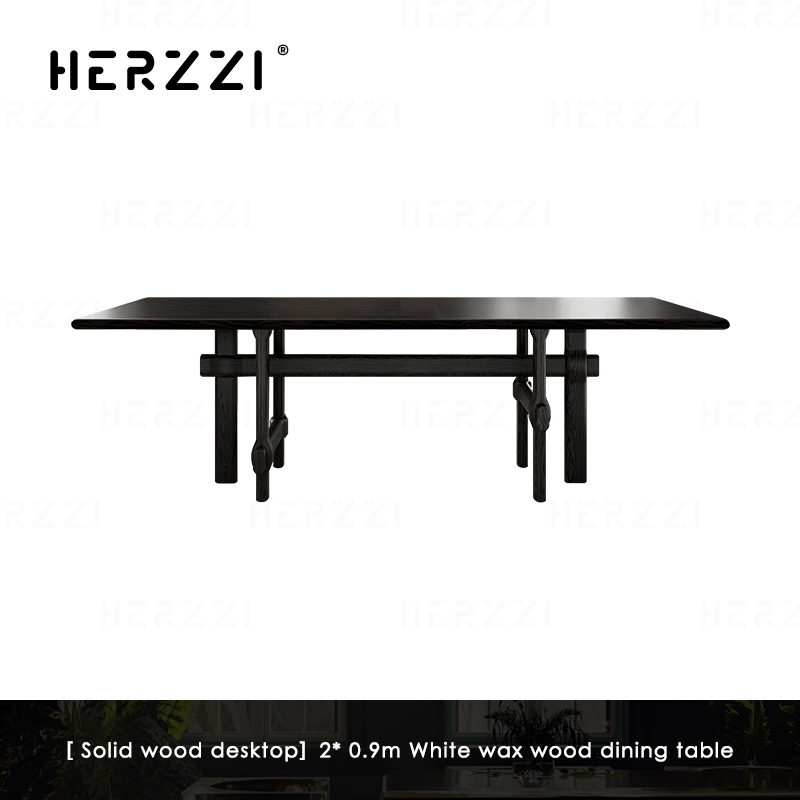 [Desktop in legno massello] 2x0.9m tavolo da pranzo in legno di cera bianca