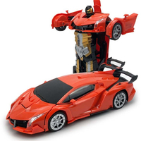 Coche Teledirigido Deformable Drift Ares 1:12 Bugatti Robot con Sonido y Luz
