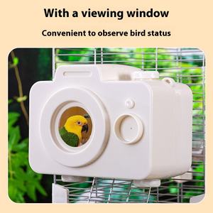 Nido de incubación de loros para mascotas al aire libre, caja de anidación de punto de cría de aves con cámara, suministro de accesorios de plástico para jaula de pájaros de <span class=keywords><strong>Amazon</strong></span> - Product Image 5