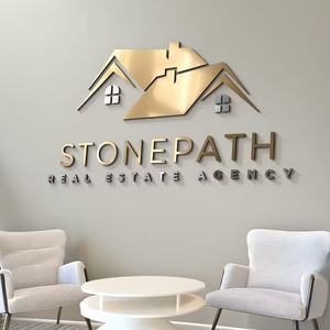 Custom Stainless Steel Laser-Cut Welded Solid Small Metal Sign Indoor Office Eco-Friendly Water Resistant Letter Logo Decoration - Product Image 5