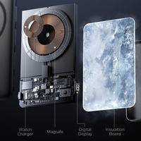LISEN Batería Externa Magnética Ultra Delgada 3 en 1 con Cable Incorporado Power Bank Inalámbrico de 10000mAh para iPhone 17, AirPods y Apple Watch