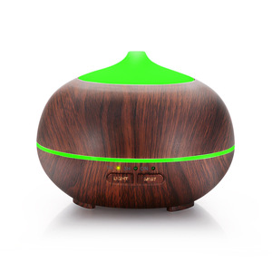 Diffuseur d'arômes en bois grainé, humidificateur 0,5 L, alimenté par USB, avec contrôle de la lumière et de la brume, pour usage domestique - Product Image 4