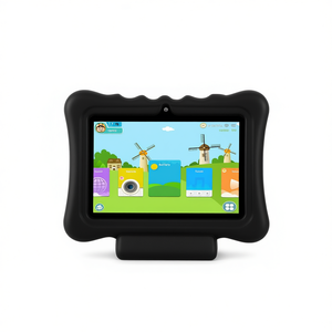 Étui pour tablette Kidzfun 7 pouces en silicone antichoc avec support pour la protection des tablettes pour enfants Noir - Product Image 1