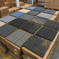 Revêtement de sol pour magasin de détail et bureau, moquette commerciale en dalles 50x50 à boucles, installation facile, support auto-agrippant, approvisionnement en gros pour bureaux et espaces commerciaux