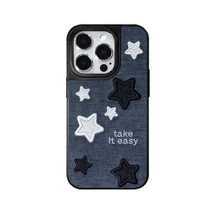 เคสโทรศัพท์มือถือหนังลายปักหน้ายิ้มดวงดาวสไตล์คาวบอย สำหรับ iPhone 11 12 13 14 15 16 17promax  งานปักลาย - Product Image 6