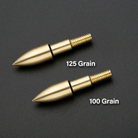 Colle en acier inoxydable dans les pointes de balle ID 6.2mm 0.244 "pour arbres de flèches en carbone avec section d'extrémité cassable 12/paquet