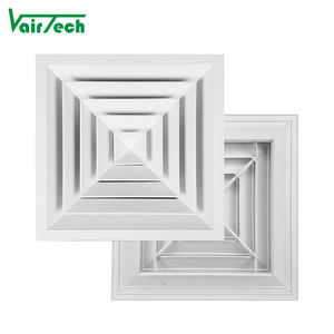 Diffuseur <span class=keywords><strong>de</strong></span> plafond carré en aluminium, grille d'aération carrée, diffuseur <span class=keywords><strong>de</strong></span> plafond pour système <span class=keywords><strong>de</strong></span> CVC, <span class=keywords><strong>conduit</strong></span> <span class=keywords><strong>de</strong></span> flux horizontal, industriel, bureau - Product Image 1