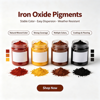 Pigment en poudre jaune, oxyde de fer rouge, colorant pour pavés en ciment, asphalte, oxydes colorés pour béton, briques interbloquées