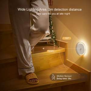 Luces nocturnas no deslumbrantes 3M distancia de detección sensor de movimiento luz nocturna 1200mAh tiempo de retardo largo luces de gabinete par y enlace - Product Image 2