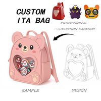 Sac Ita en cuir PU durable, personnalisable, avec présentoir à épingles, motif feuille d'automne adorable, sac bandoulière pour cosplay et sorties