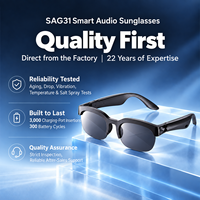 Lunettes intelligentes XTAURI SAG31, lunettes audio sportives sans fil, lunettes mains libres, musique, appels vocaux, commande vocale intelligente