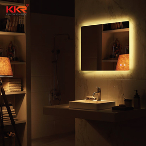 Advertencia táctil gran cuarto de baño de <span class=keywords><strong>luz</strong></span> Led longitud completa <span class=keywords><strong>espejo</strong></span> <span class=keywords><strong>con</strong></span> reloj - Product Image 6