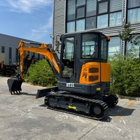 Mini-excavatrice sur chenilles compacte de 3,5 tonnes et 4 tonnes en gros avec plusieurs accessoires pour l'utilisation en jardin et en ferme