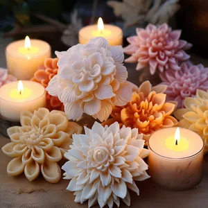 DUMO personalización flor vela perfumada molde de silicona flores molde de silicona DIY flor casera molde de vela