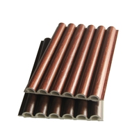 Revêtement composite écologique Grain de bois Pvc Wpc Panneaux muraux Matériaux décoratifs pour la maison