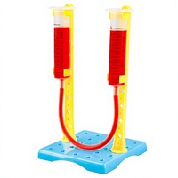 Kit Bahan Kerajinan Penemuan DIY Level Spirit Mini-Experiment Sains Mainan Fisika Plastik Unisex