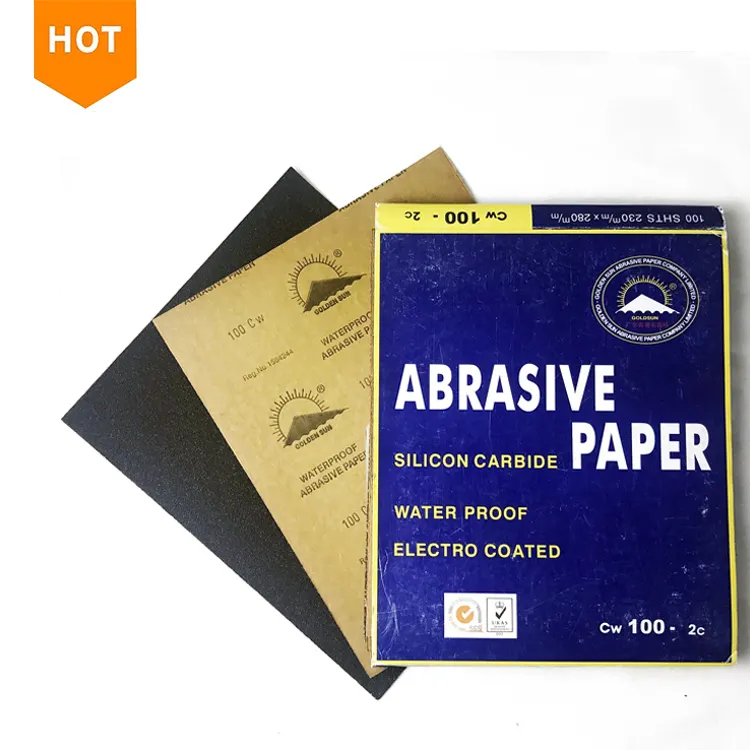 Французская крафт-бумага, водостойкая Полировочная абразивная бумага, лист, черная шлифовальная бумага #60-#2000, наждачная бумага для воды