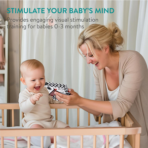 Mes premiers livres sensoriels éducatifs précoces <span class=keywords><strong>en</strong></span> <span class=keywords><strong>tissu</strong></span> non toxique à fort contraste noir et blanc pour bébés et tout-petits, <span class=keywords><strong>livre</strong></span> <span class=keywords><strong>en</strong></span> <span class=keywords><strong>tissu</strong></span> doux pour bébé - Product Image 4