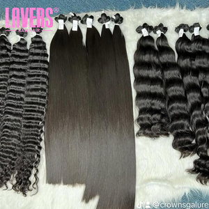 Vente en gros de mèches de cheveux humains bruts 100% avec fermeture en dentelle frontale, fournisseur de cheveux bruts alignés sur la cuticule, mèches de cheveux bruts alignées sur la cuticule - Product Image 4