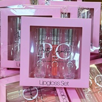 Tube de brillant à lèvres rond 5 ml à double perle et strass, tube de gloss pour les lèvres, tube de rouge à lèvres, tube de vernis à lèvres, emballage cosmétique - Vente chaude