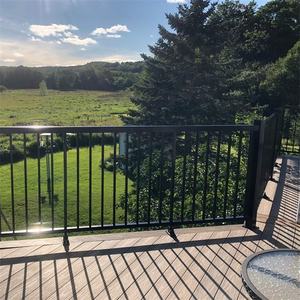 Barandilla de aluminio negro personalizada para balcón, cercado de porche <span class=keywords><strong>exterior</strong></span>, materiales antioxidantes, acabados de <span class=keywords><strong>pintura</strong></span> a medida, barandillas - Product Image 6