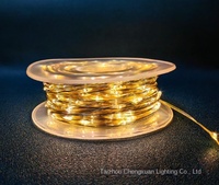 Transfrontalier 100 mètres de long LED fil de cuivre arbre de noël guirlande lumineuse télécommande étanche IP44 notation alimenté par batterie