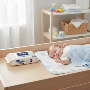 Lingettes humides en coton Biolly, 80 lingettes, pour usage domestique - Product Image 3