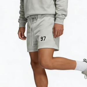 Pantalones Cortos Essentiel <span class=keywords><strong>Fear</strong></span> of God de Alta Calidad, Estilo Urbano, Cintura Media, Ajuste Holgado, Estampado con Letras Flocadas y Silicona, Cordón Ajustable - Product Image 4