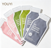 Sachet d'emballage plastique personnalisé anti-odeur à trois soudures latérales, thermosoudé et façonné, avec encoche de déchirement facile pour liquides, boissons et cosmétiques