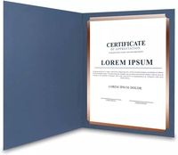 Titulaires de certificat (bleu marine 30 paquets) diplôme couvre bordure en feuille d'or pour lettre taille 8.5x11 certificats papier cartonné