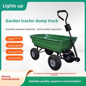 Conteneur roulant OEM à quatre roues pour manutention facile, capacité de charge 300 kg, remorque utilitaire pour tracteur de jardin et courses - Product Image 2