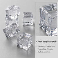 Moule à glaçons carrés réutilisables en PMMA coloré – Breloques transparentes de haute qualité de 20 mm (2 cm/2,5 cm/3 cm) – Plusieurs tailles pour boissons