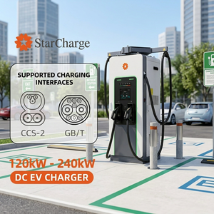 Estación de carga para vehículos eléctricos Starcharge Titan V5 UL CE de 200kW-240kW, de alta densidad, comercial, con amplio rango de voltaje de 150-1000Vdc, según la norma DIN70121. - Product Image 1