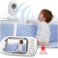 Vente en gros de moniteurs vidéo numériques intelligents pour bébés avec écran LCD couleur portable de 4 pouces, Wifi, caméras de sécurité et audio
