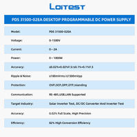 Fuente de Alimentación CC de 1000W con 82% de Eficiencia, 0-1500V 0-2A, Ajustable, Regulada, con Protección OVP y OCP