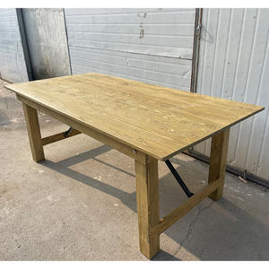 <span class=keywords><strong>Table</strong></span> et chaises pliantes pour événements <span class=keywords><strong>Table</strong></span> de ferme Chaise à dossier croisé empilable en bois Ensemble <span class=keywords><strong>table</strong></span> à manger - Product Image 4