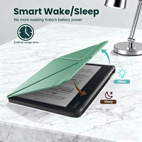 Casing Pelindung Tablet untuk Kobo Libra Colour/Libra 2 7 Inci Penutup Flip Kulit PU Ringan Magnetik Dapat Dilepas Auto Sleep Wake