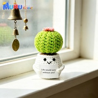 Amigurumi en crochet fait main sur mesure, motif tournesol, succulente ou cactus en pot, pour cadeau d'entreprise