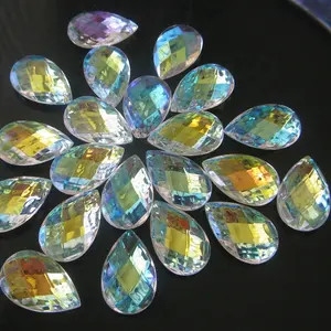 MH-DS0124 38mm glass AB color beads for crystal chandelier lamp accessories