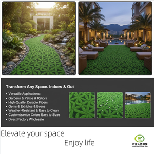 Gazon synthétique <span class=keywords><strong>de</strong></span> haute qualité, motif personnalisé 3D, vente directe d'usine, gazon artificiel, gazon vert, <span class=keywords><strong>rouleau</strong></span> <span class=keywords><strong>de</strong></span> gazon - Product Image 3