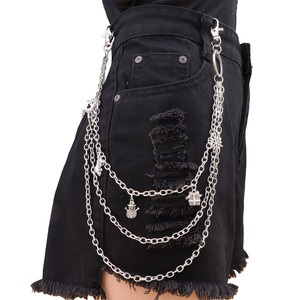 Chaîne de taille Yueli style européen et américain, pendentif flocon de neige en métal multicouche, cadeau de Noël, chaîne de corps unisexe tendance - Product Image 2