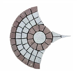 Modèle de verrouillage de pavés de dalle de maille de parking de route de patio extérieur de granit rouge et jaune pour le Moyen-Orient - Product Image 1