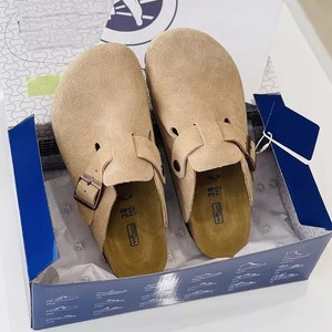 Mules classiques Borke en cuir véritable et daim, <span class=keywords><strong>sabots</strong></span> à enfiler, chaussures de jardin à plateforme en liège massif, souples, antidérapantes, décontractées, pour le quotidien et l'extérieur - Product Image 2
