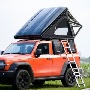 SUV 4x4 육로 삼각형 하드 쉘 오프 도로 차량 옥상 텐트 하드 쉘 사이드 어닝 자동차 트레일러 지붕 탑 텐트