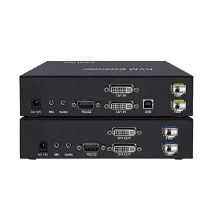 1080P 2 canais DVI sobre fibra óptica Exender com KVM USB2.0 Áudio RS232 DVI Fibra Óptica Media Converter Transceiver