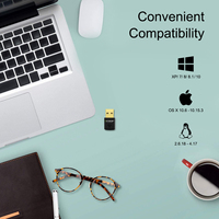 Adaptador WiFi EDUP de 300 Mbps y 2.4 GHz, Realtek8192eu, Dongle Inalámbrico para Pantalla WiFi, Adaptador USB WiFi, Soft AP, Banda de 2.4 GHz, Negro